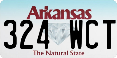 AR license plate 324WCT