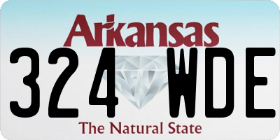 AR license plate 324WDE