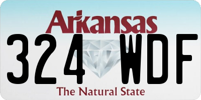 AR license plate 324WDF