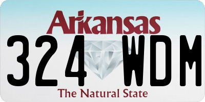 AR license plate 324WDM