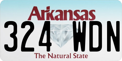 AR license plate 324WDN