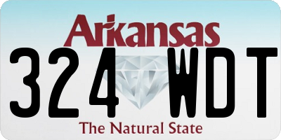 AR license plate 324WDT