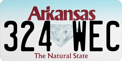 AR license plate 324WEC