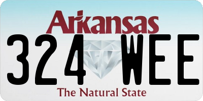 AR license plate 324WEE