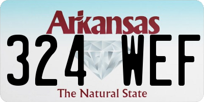 AR license plate 324WEF