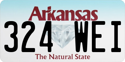 AR license plate 324WEI