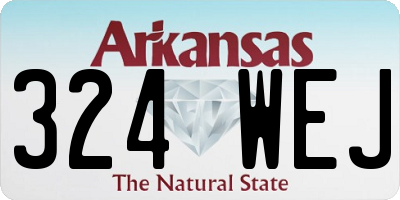 AR license plate 324WEJ