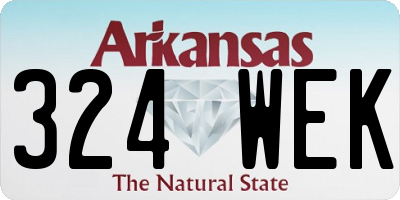AR license plate 324WEK
