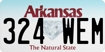AR license plate 324WEM