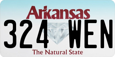 AR license plate 324WEN