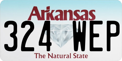 AR license plate 324WEP