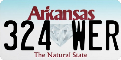 AR license plate 324WER