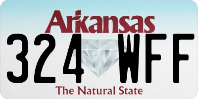 AR license plate 324WFF