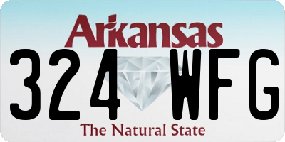 AR license plate 324WFG