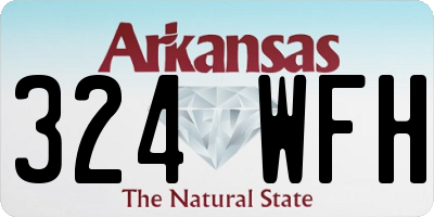 AR license plate 324WFH