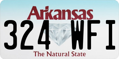 AR license plate 324WFI