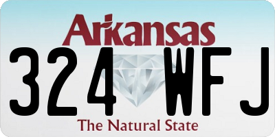 AR license plate 324WFJ