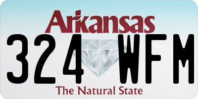 AR license plate 324WFM