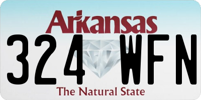 AR license plate 324WFN