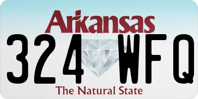 AR license plate 324WFQ