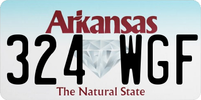 AR license plate 324WGF