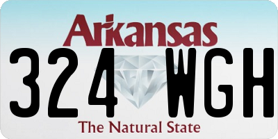 AR license plate 324WGH