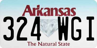 AR license plate 324WGI