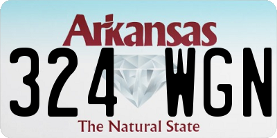 AR license plate 324WGN