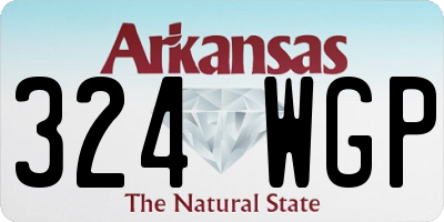 AR license plate 324WGP