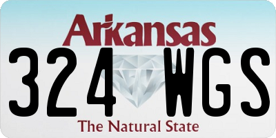 AR license plate 324WGS