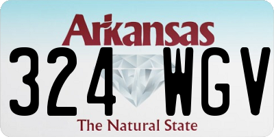 AR license plate 324WGV