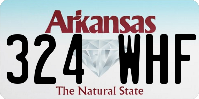 AR license plate 324WHF