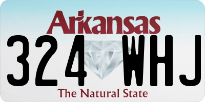 AR license plate 324WHJ