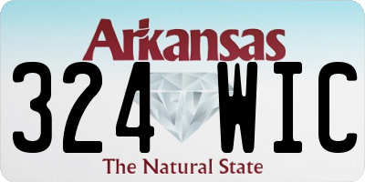 AR license plate 324WIC