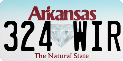 AR license plate 324WIR