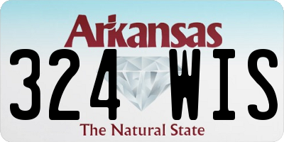 AR license plate 324WIS