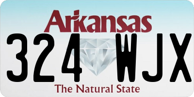 AR license plate 324WJX