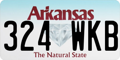 AR license plate 324WKB