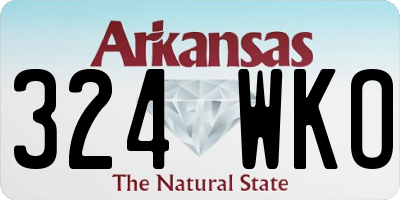 AR license plate 324WKO