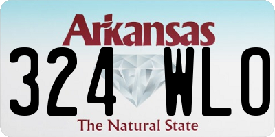 AR license plate 324WLO