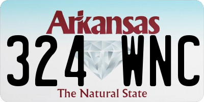 AR license plate 324WNC