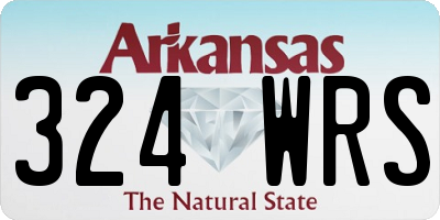 AR license plate 324WRS