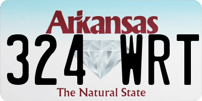AR license plate 324WRT