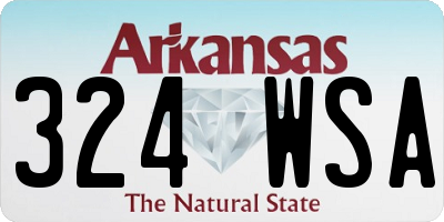 AR license plate 324WSA