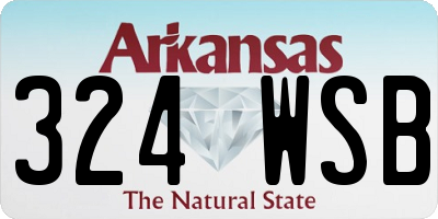 AR license plate 324WSB