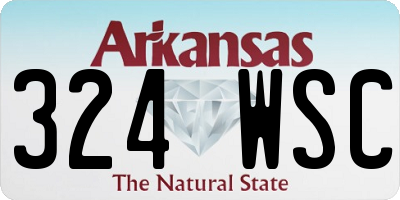 AR license plate 324WSC