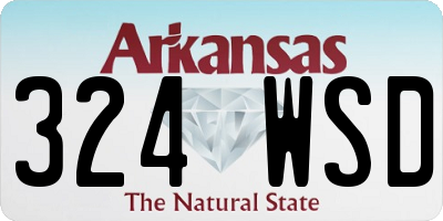 AR license plate 324WSD