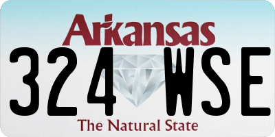 AR license plate 324WSE
