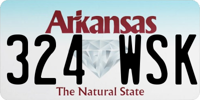 AR license plate 324WSK