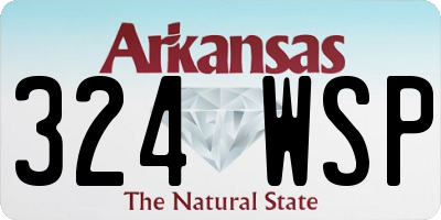 AR license plate 324WSP